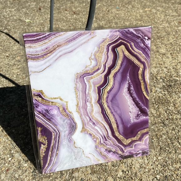 Canvas Print Art 7x6” PURPLE GEODE - Picture 6 of 9